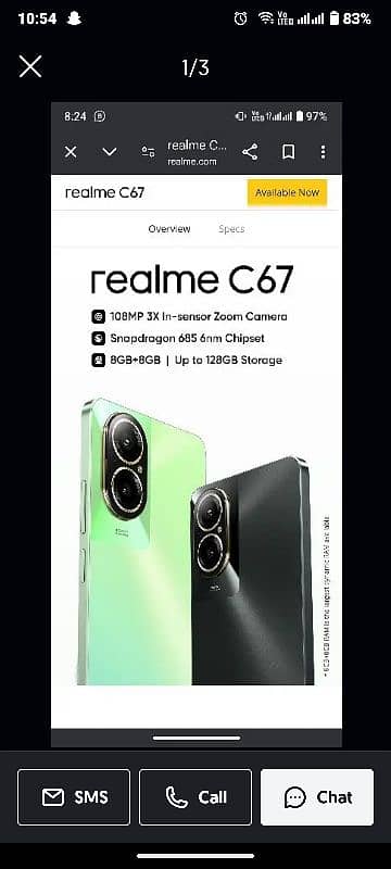 realme C67 8.128 brand new phone 0