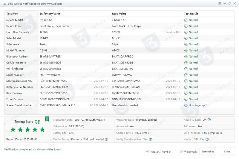 iPhone 12 PTA Approved 128GB 7