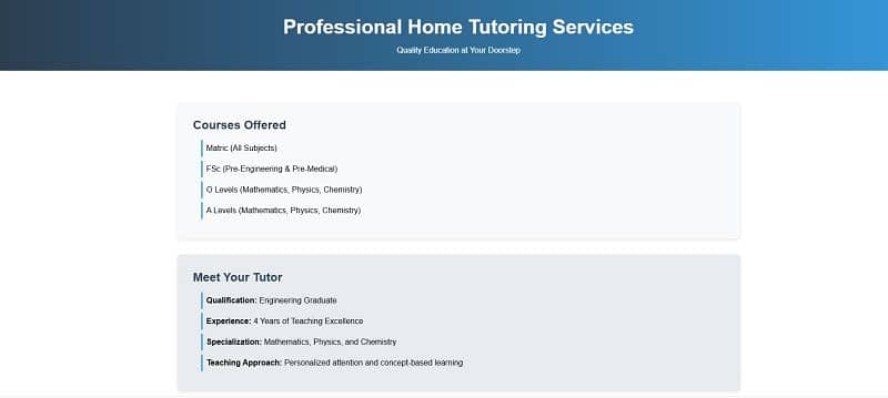 Home Tutor 0