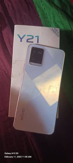 vivo y21 with box bord Karachi he