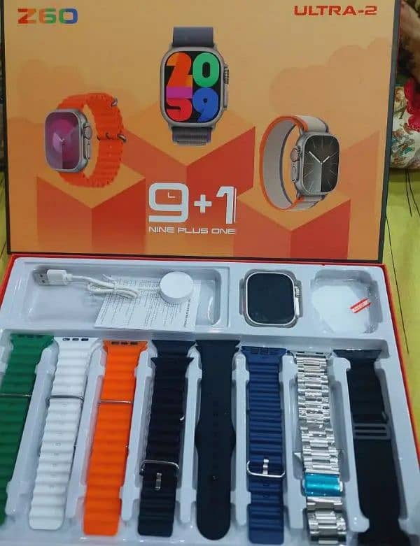 Z60 ultra smart watch with 8 straps 7