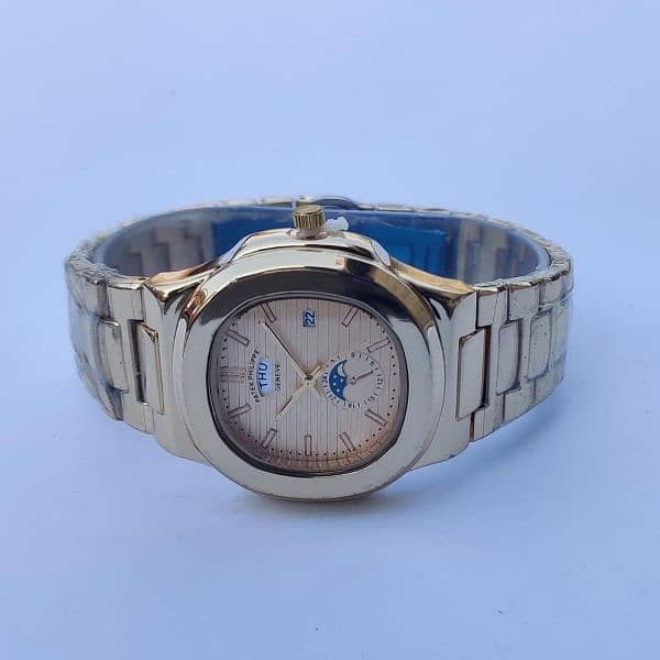 Men's Square Design Stainless Steel Quartz Watch 3