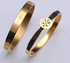 stainless steel golden handcuff,catier&tory burch