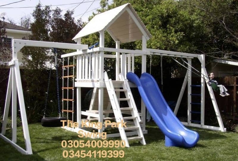 slides swings kids activities wooden playground 13