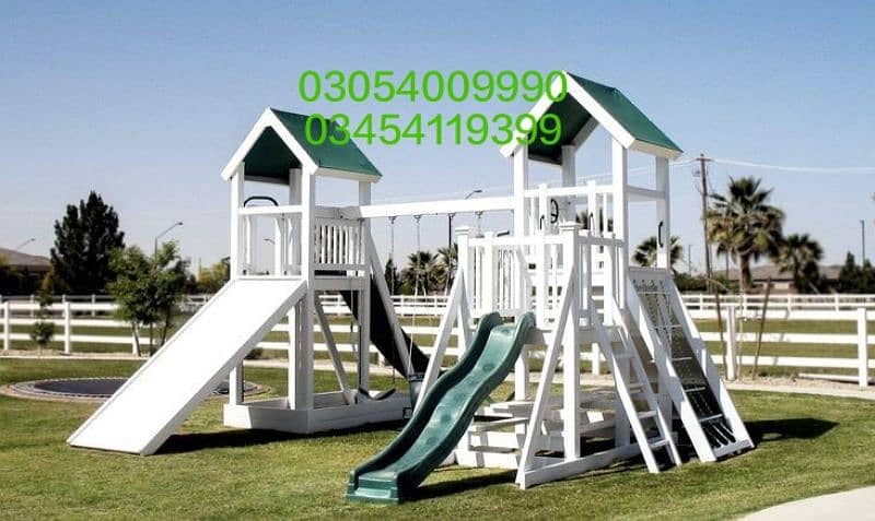 slides swings kids activities wooden playground 17