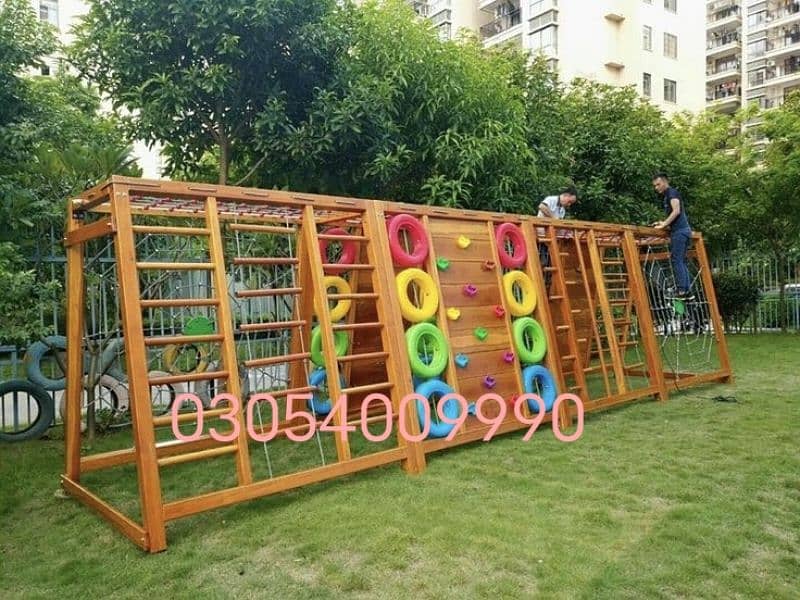 slides swings kids activities wooden playground 18