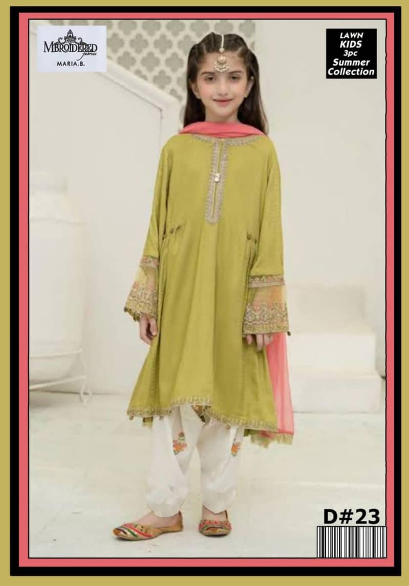 Kids 3 pieces lawn  03017186072 call us for orde 4