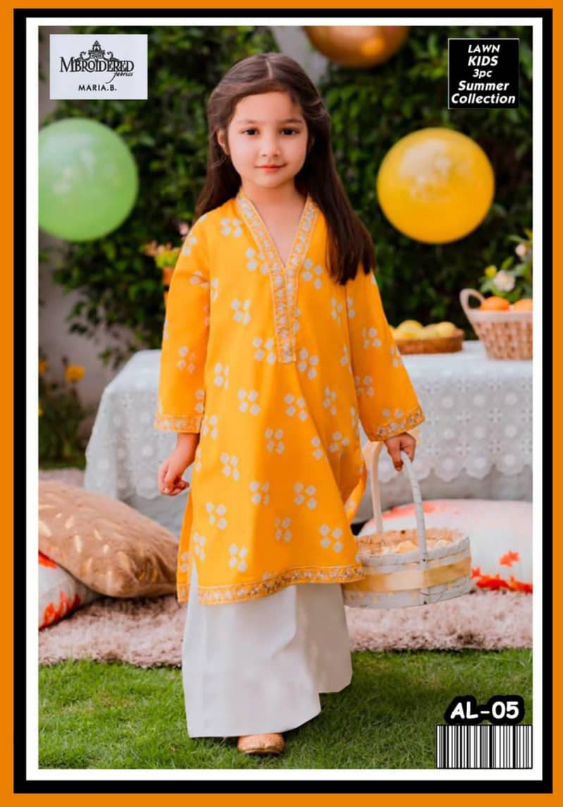 Kids 3 pieces lawn  03017186072 call us for orde 7