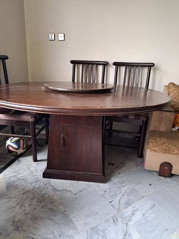 Dining table with 4 chairs for urgent sale 2