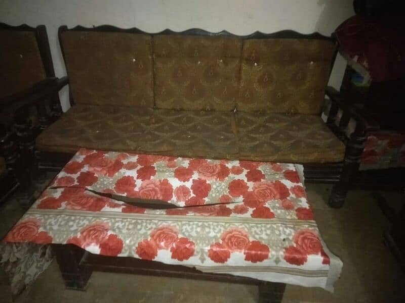 dubal bad,. sofa set,iron table. dresing table. table set. bartan almari. 5