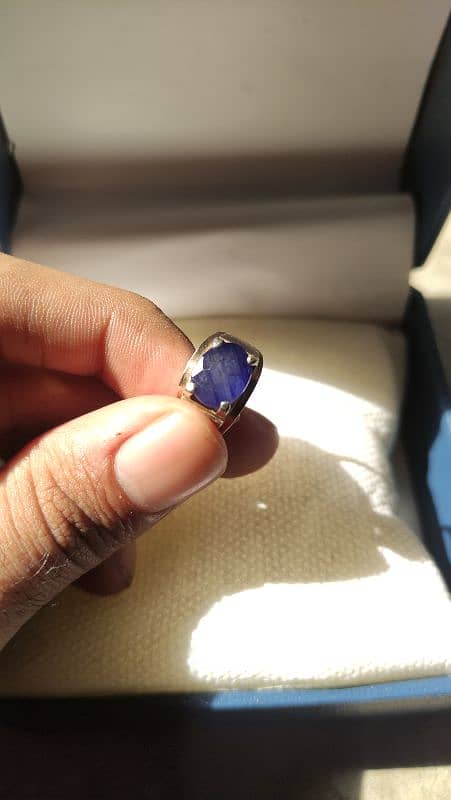 Original African Nelaam Stone and Original Chandi ring 1