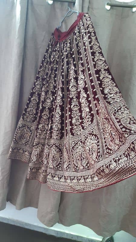 Bridal velvel mehroon dress 2