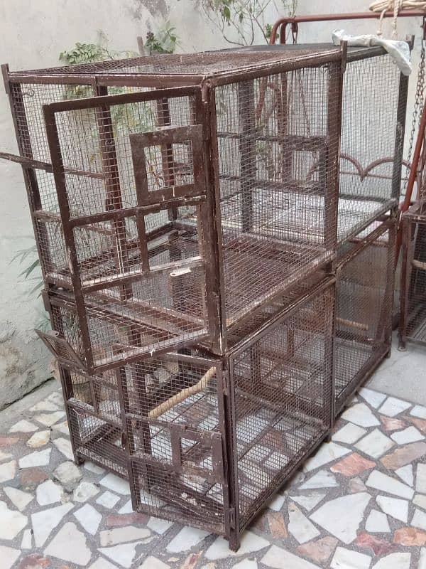 6 birds cages three portion 5