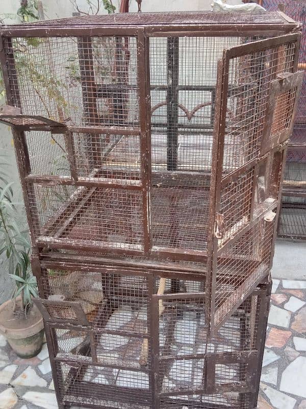 6 birds cages three portion 7