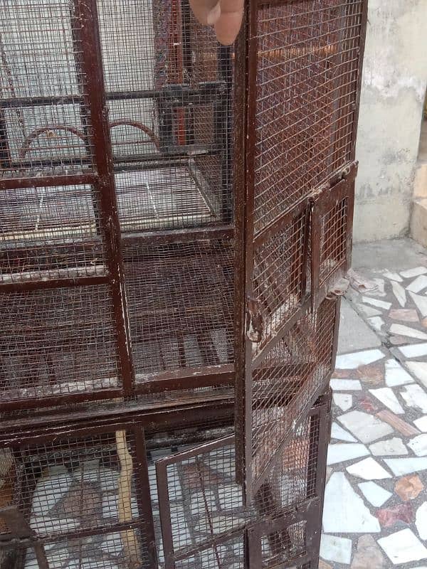 6 birds cages three portion 8