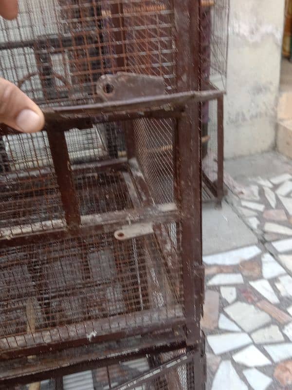 6 birds cages three portion 9