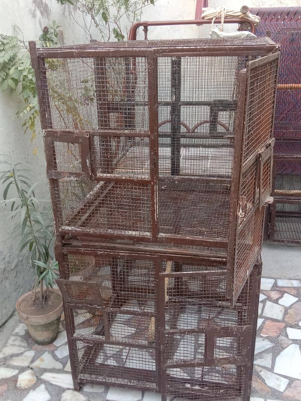 6 birds cages three portion 11