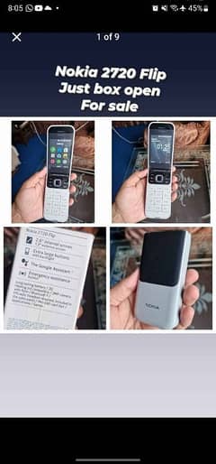 Nokia 2720 Flip just box open