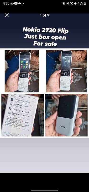 Nokia 2720 Flip just box open 0