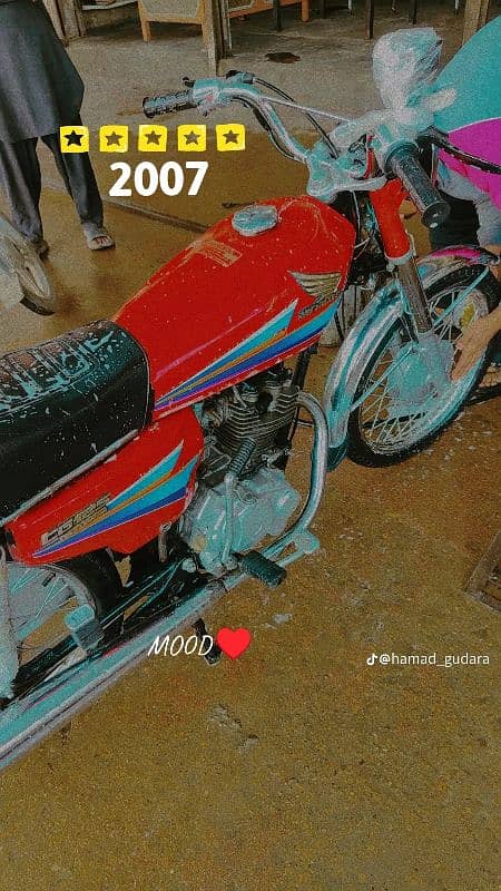 Honda 125.2007 model Red Color No anny work Like new Condition 1