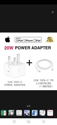 "Original 20W Fast Charger for iPhone – Best Price & Home Delivery