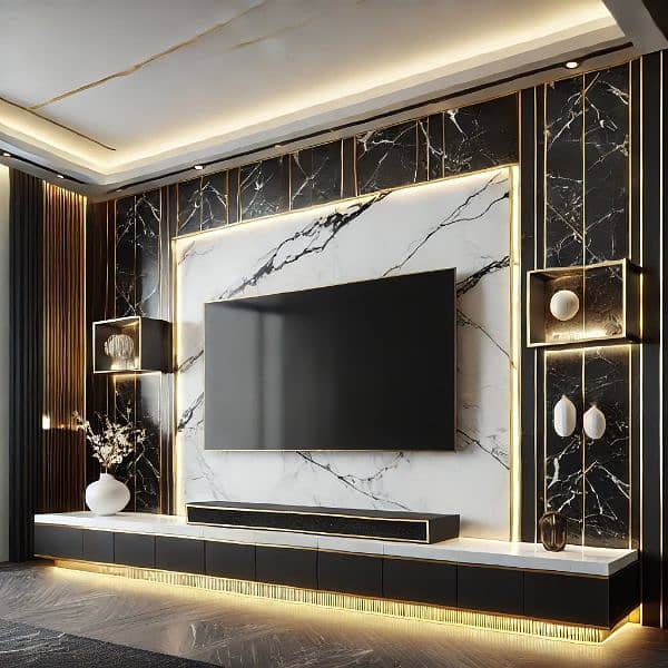 Wallpaper - Media Wall - Pvc Panel - Wpc - Moulding - Interior -Blinds 10