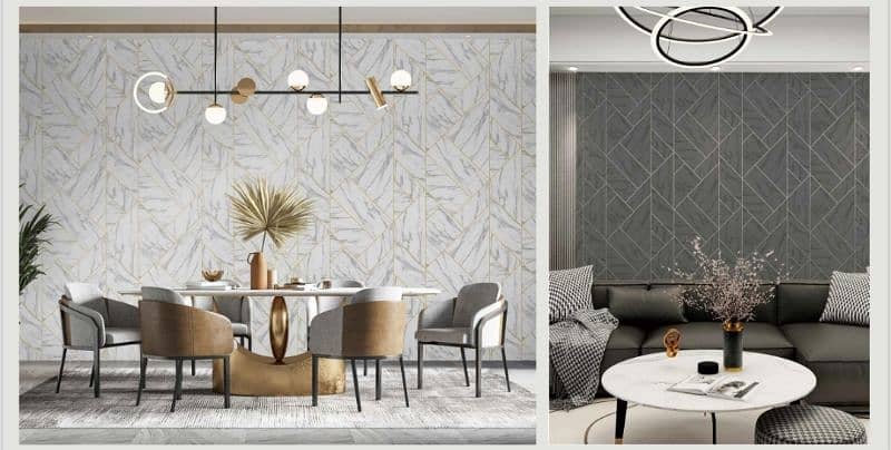 Wallpaper - Media Wall - Pvc Panel - Wpc - Moulding - Interior -Blinds 14