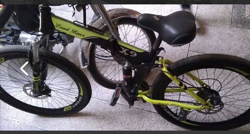 Land Rover Folding Bicycle with Gears Shocks Disk Brakes 4