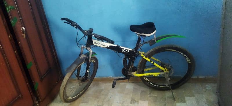 Land Rover Folding Bicycle with Gears Shocks Disk Brakes 5