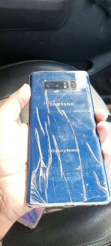 galaxy note 8 brand new condition back glass crack 3