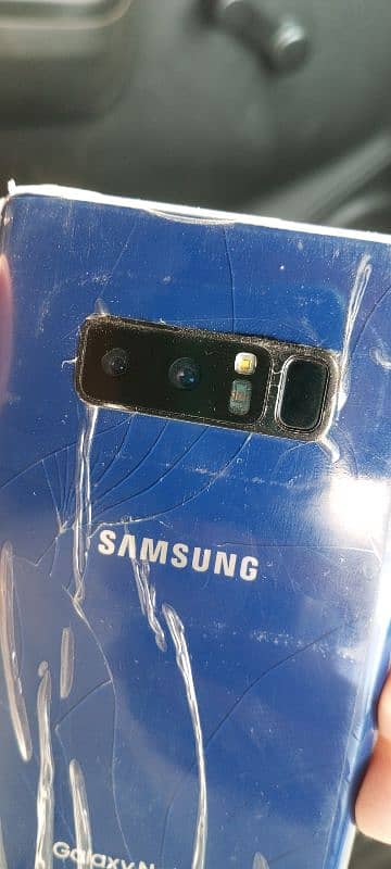 galaxy note 8 brand new condition back glass crack 5