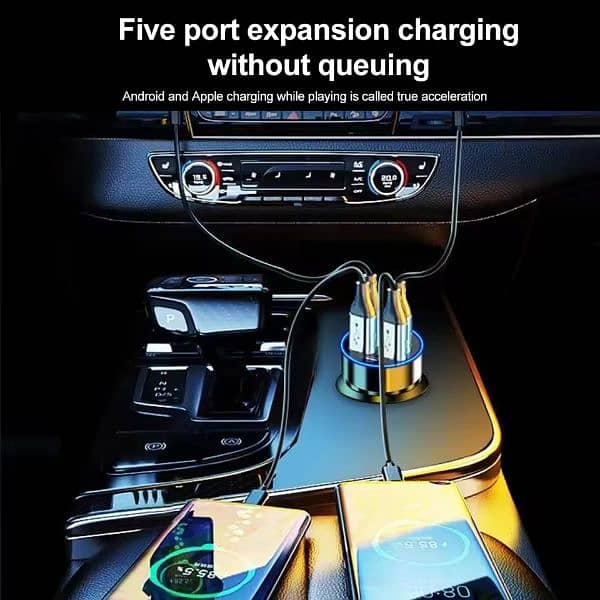 250W PD Car Charger Car Cigarette Lighter Plug Digital Display 2