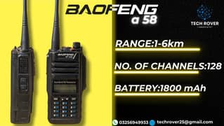 Walkie Talkie | Wireless Set Baofeng A58 Two Way Radio