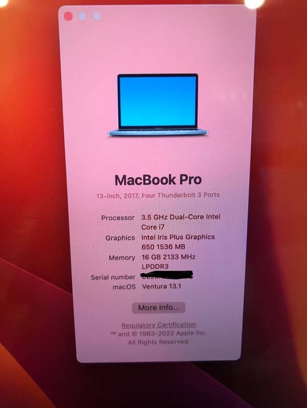 MacBook Pro 2017. . 13”/core i7 /Macbook for Big Ramzan Offer 1