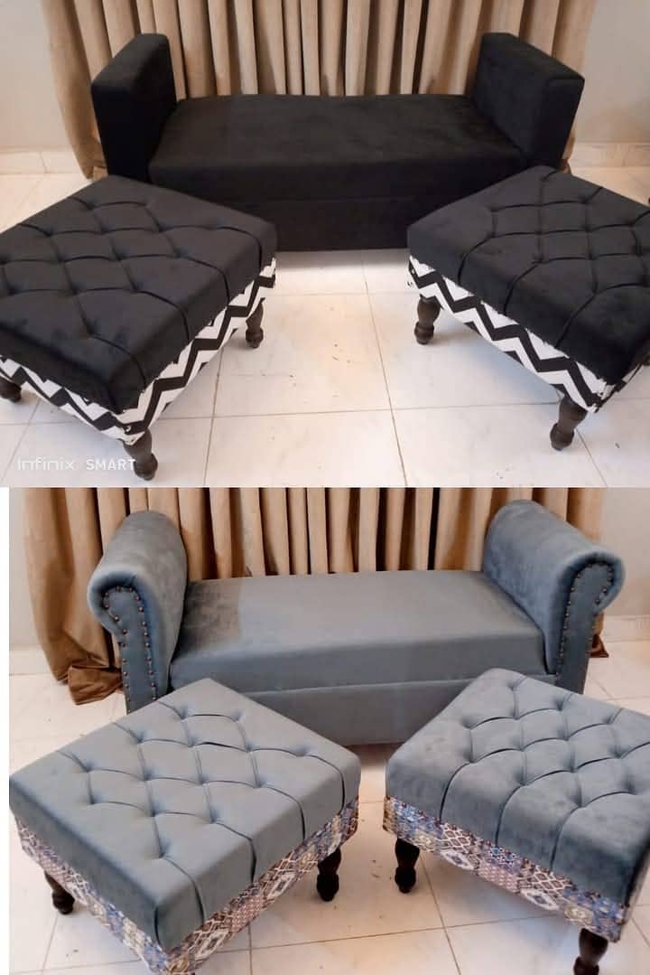 Puffy Round Stools - Pufi set - sofa set for sale - Puffy Pair Price 6