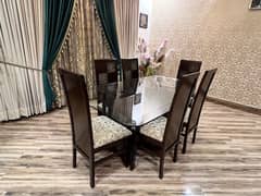 6 chairs dining table for sale excellent condition