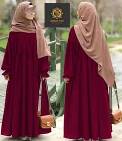 Kaaj Button Abaya with Two Layers