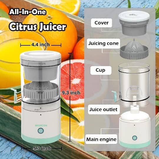 USB Citrus Juicer Rechargable New box pack 1