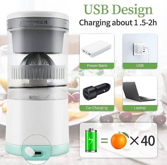 USB Citrus Juicer Rechargable New box pack 2