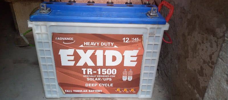 Exide tall tubler battery TA 1500 0