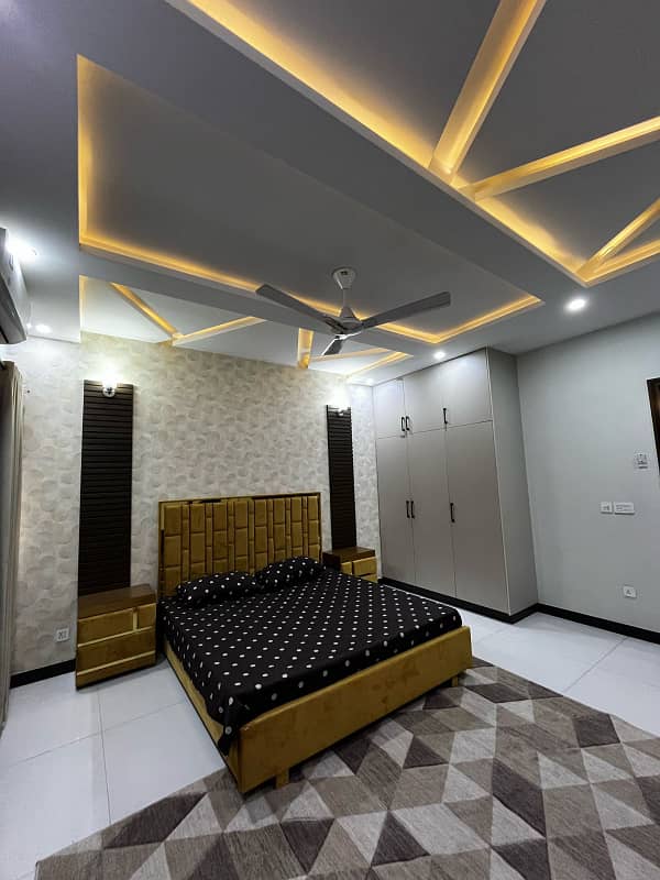 10 Marla brand new luxury full furnished upper portion available for rent near to park bahria town Lahore 0