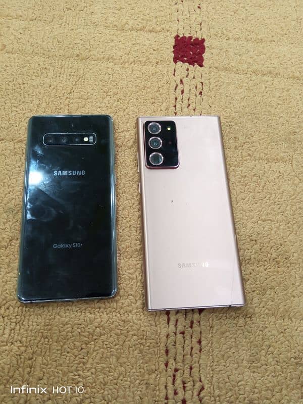 s10 plus 8 128 rs 25 & note 20 ultra 12. . 256 rs 30 0