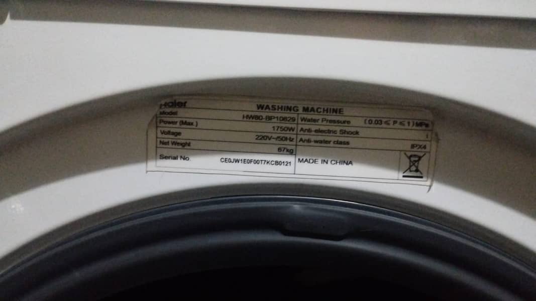 Haier HW80-BP10829 Front Load Automatic Washing Machine 6