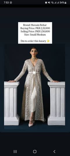 hussain rehar formal dress for sale