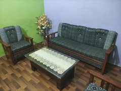 sofa set in wood without Table