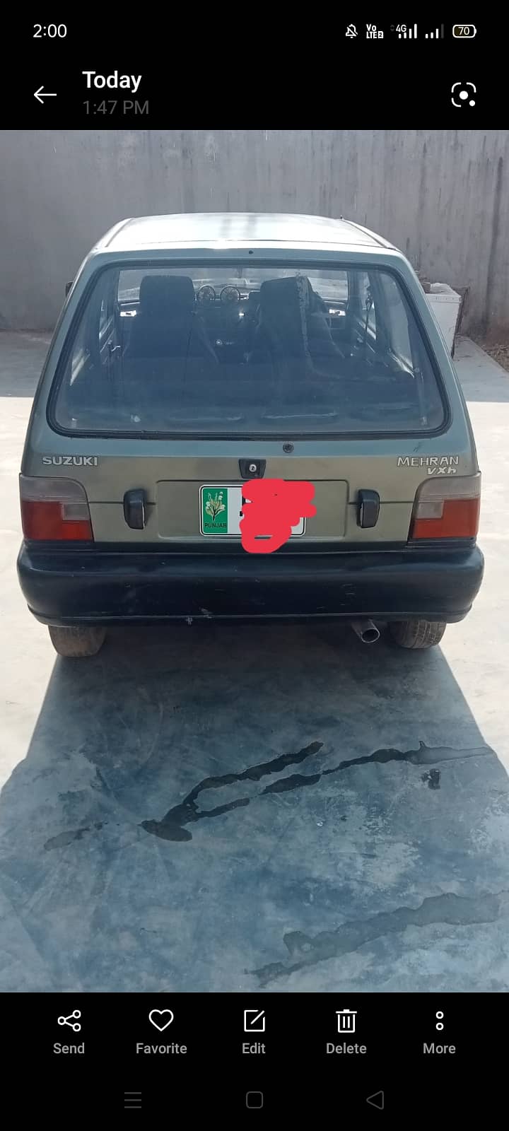 Suzuki Mehran VX 1993 good condition hai Lahore number hai 1