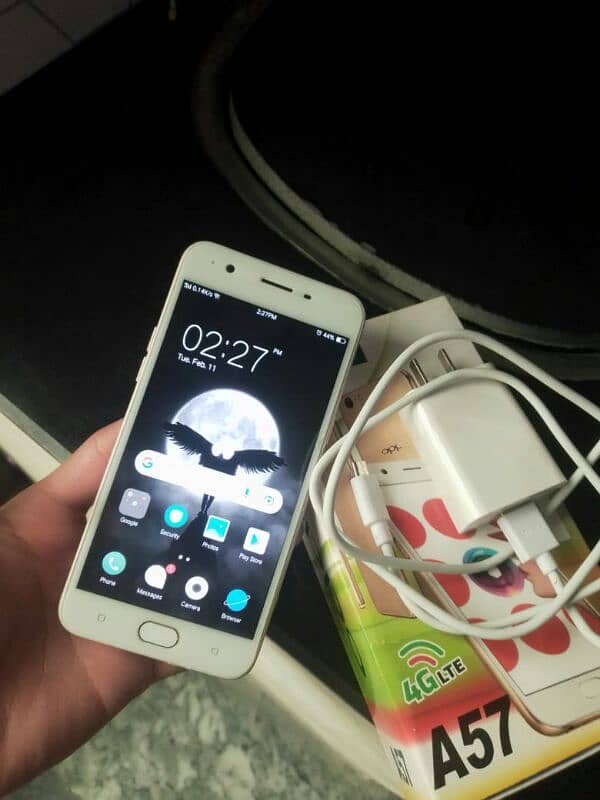 Oppo A57  10/10 condition with box and charger price negotiable 7