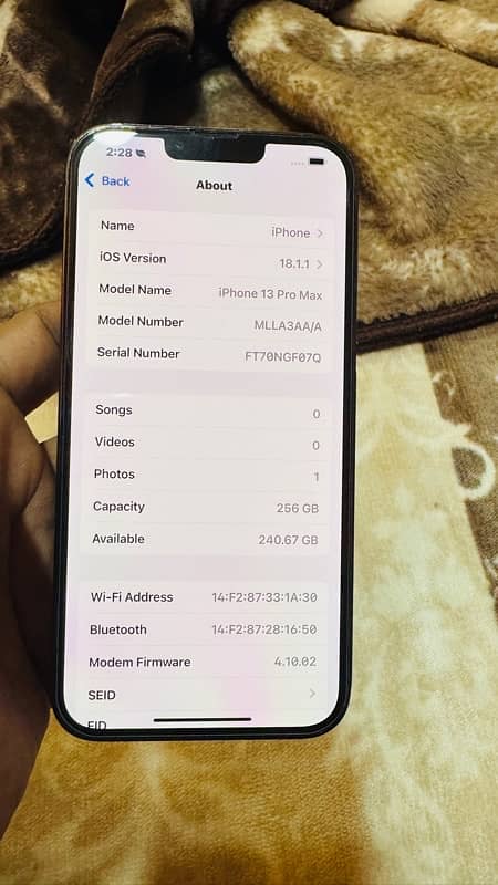 iphone 15 pro max HK 256gb PTA Natural & iphone 13 256gb PTA Grey 10