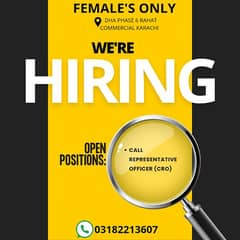 Need Female Staff For Our Finance Company.