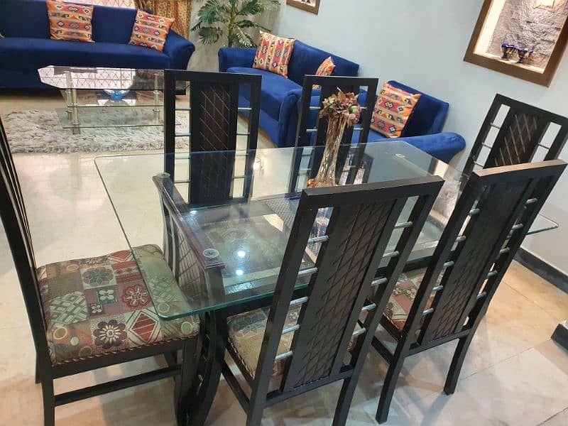 Sofa Set & Dining Table With 6 Chairs 2